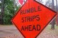 Rumble Strips Ahead Roll-up Sign / Vinyl Pockets